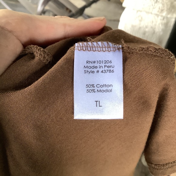 NWOT soft surrounding brown Maxi dress w pockets brown tall full length long - Picture 8 of 10